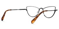 Acco - Cat Eye Black Eyeglasses | Vooglam Side View