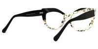 Marian - Geometric Black Eyeglasses | Vooglam Side View
