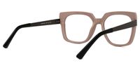 Abeni - Square Brown Eyeglasses | Vooglam Side View