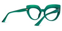 Cat Eye Green Eyeglasses | Vooglam.com Side View