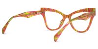 Adamaris - Cat Eye Red/Floral Eyeglasses | Vooglam Side View