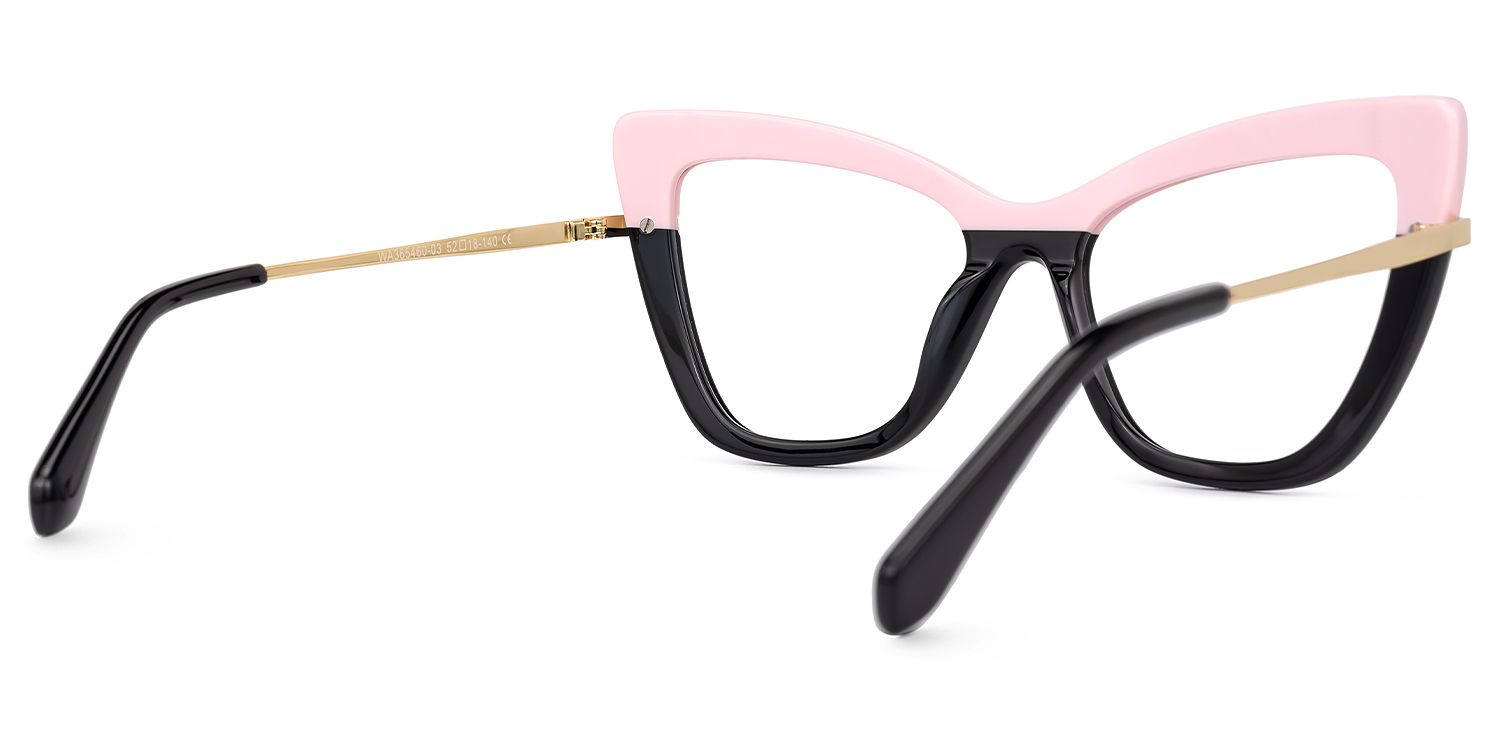 Lunsford - Cat Eye Pink/Black Two-tone Eyeglasses product detail 3