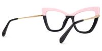 Lunsford - Cat Eye Pink/Black Two-tone Eyeglasses | Vooglam Side View