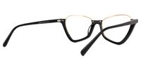 Adelio - Geometric Black Eyeglasses | Vooglam Side View