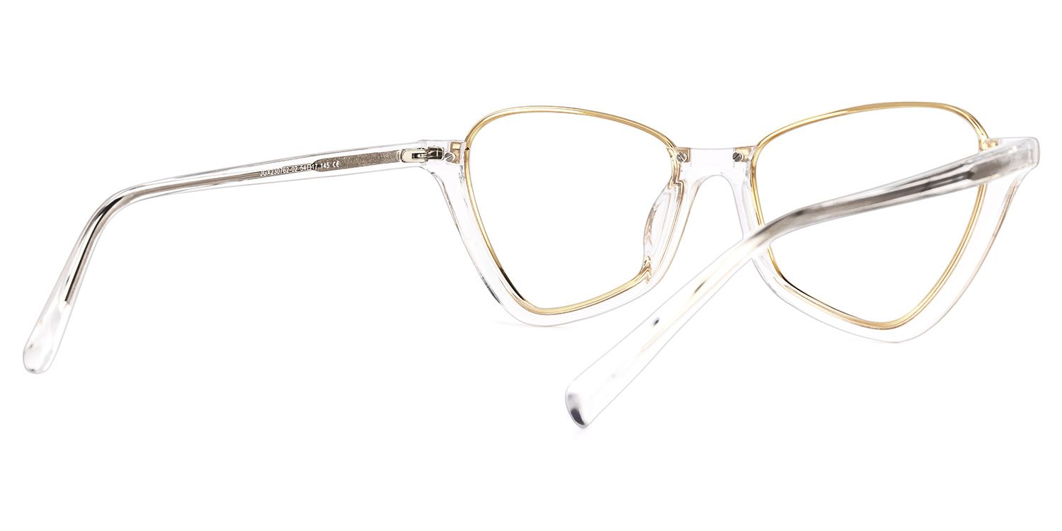 Adelio - Geometric Crystal Eyeglasses | Vooglam Side View