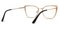 Adeliza - Rectangle Black Eyeglasses | Vooglam Side View