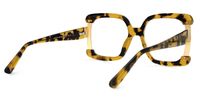 Adelphie - Square Tortoise Eyeglasses | Vooglam Side View