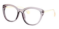 Pearl Transparent Grey cat eye Eyeglasses ▏Vooglam glasses Side View