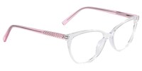 Debra Oval Transparent Pink Glasses - 6