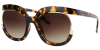 Chic Round Tortoise Sunglasses│Vooglam Sunglasses Online Side View