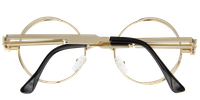 Hipster Classic Gold Round Eyeglasses  