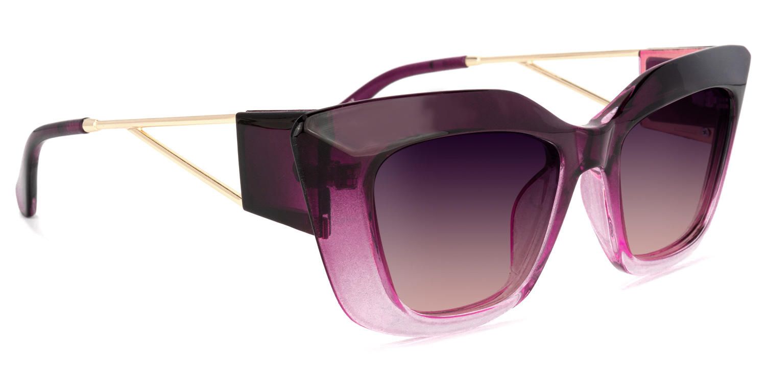 Cat Eye Purple Sunglasses | Vooglam.com 5
