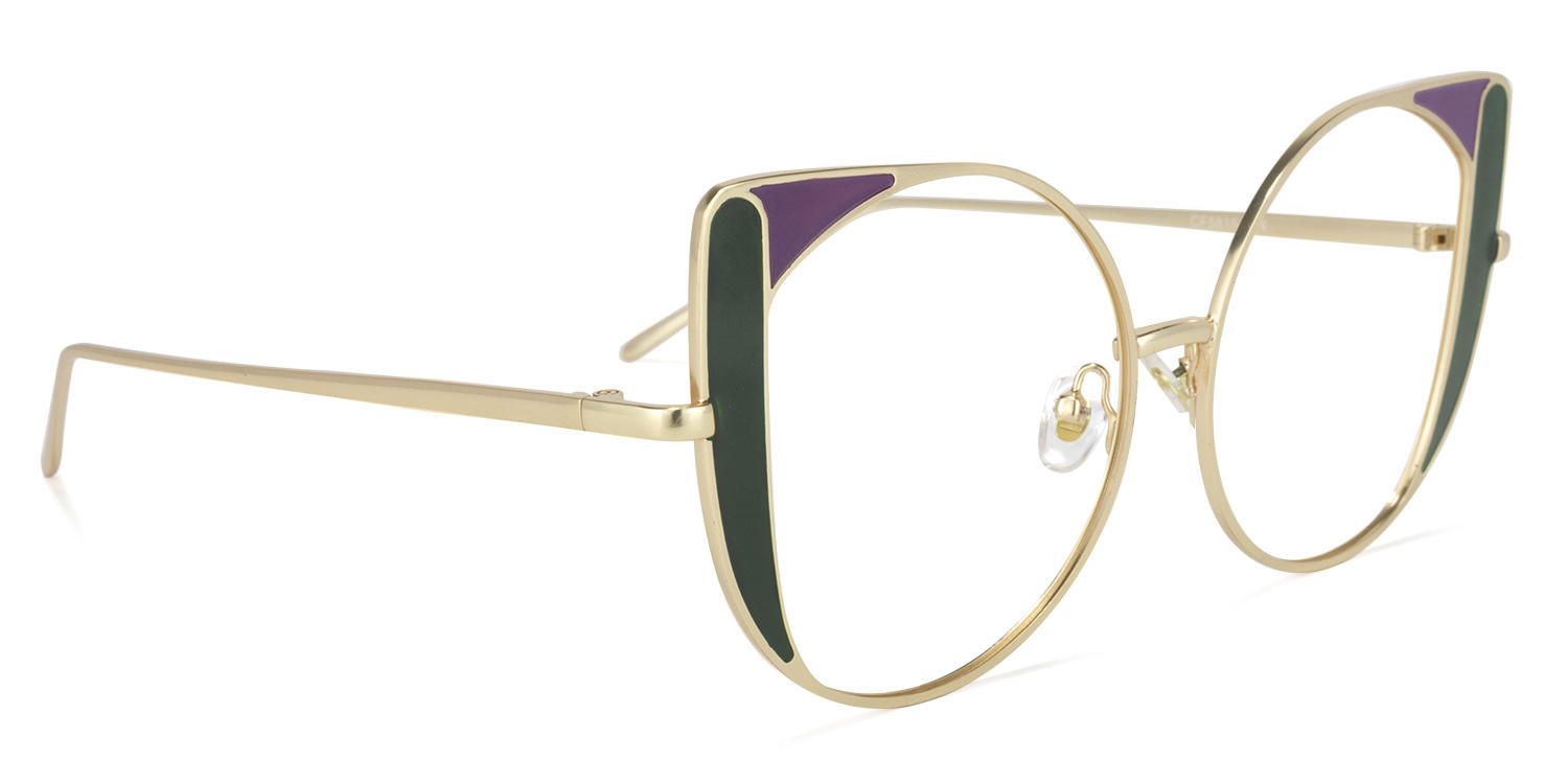 Cat Eye Dark/Green Eyeglasses | Vooglam.com 5