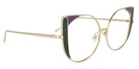Cat Eye Dark/Green Eyeglasses | Vooglam.com 