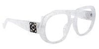 Geometric White Eyeglasses | Vooglam.com