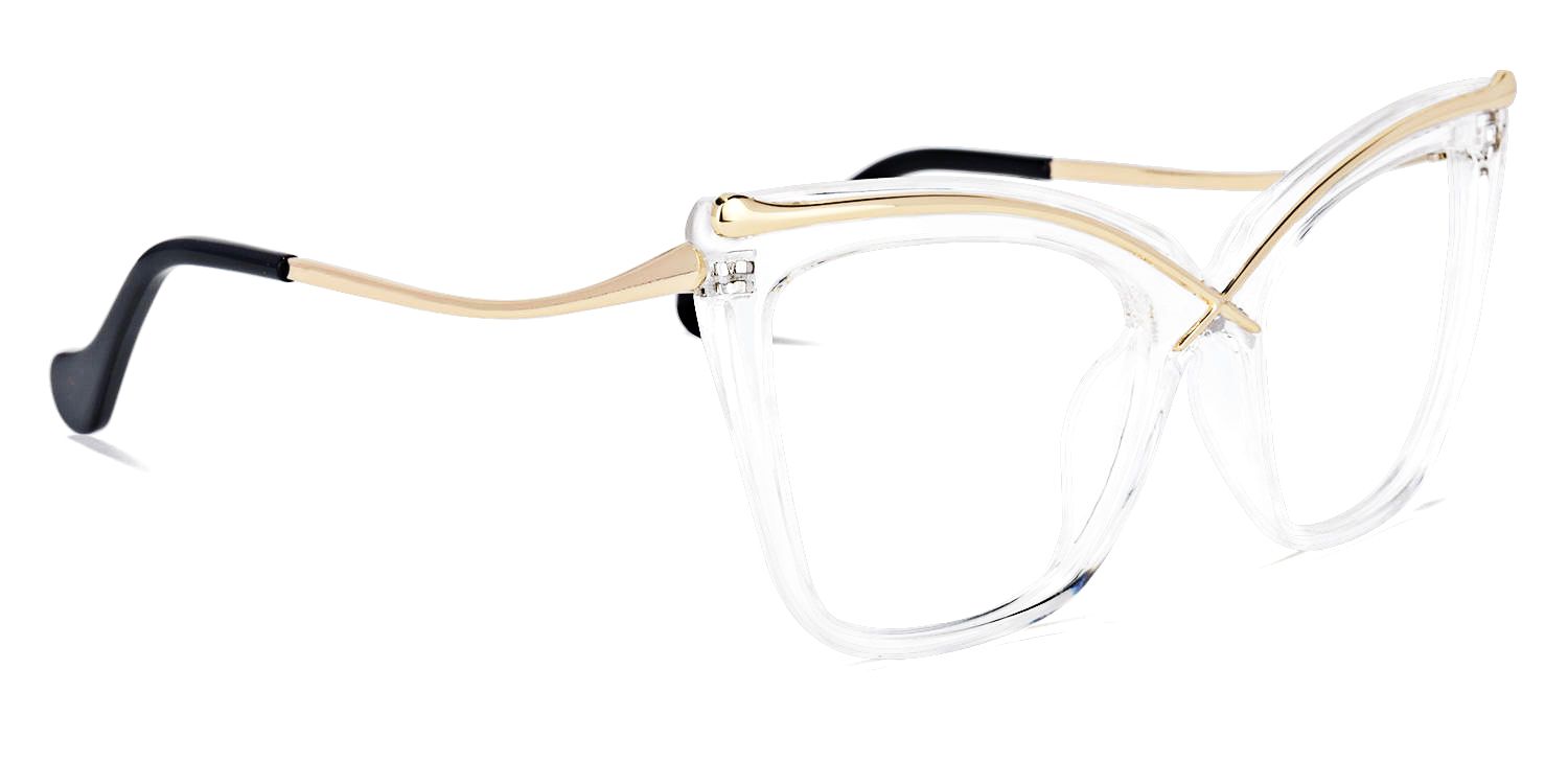 Cat Eye Crystal Eyeglasses | Vooglam.com 5