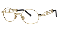 Chic Oval Gold Eyeglasses│Vooglam Optical Glasses Side View
