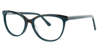 Classic Oval Peacock/Green Eyeglasses│Vooglam Optical Glasses Side View