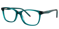 Professional Rectangle Peacock/Green Eyeglasses│Vooglam Optical Glasses Side View