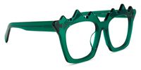 Geometric Dark/Green Eyeglasses | Vooglam.com
