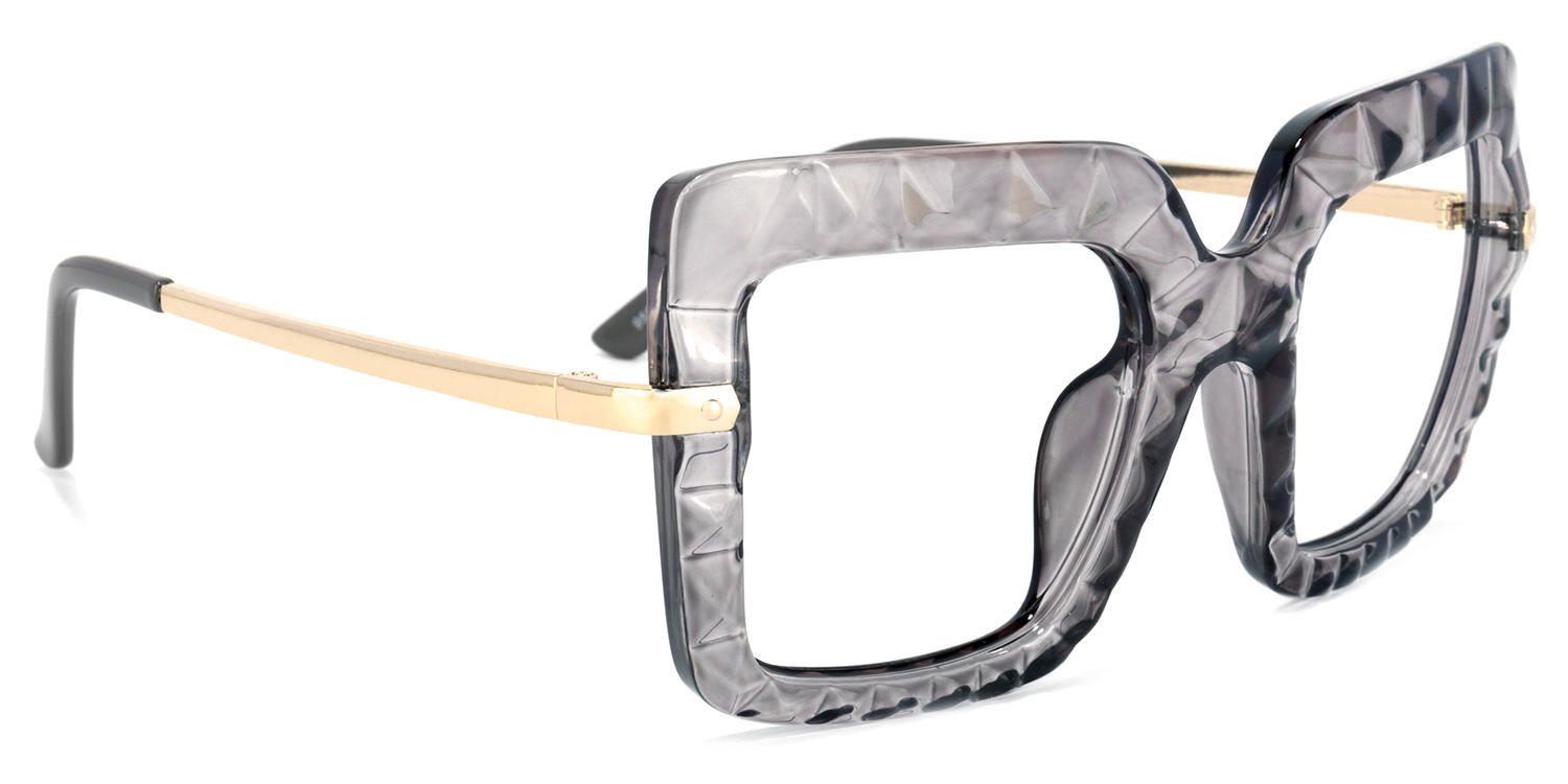 Square Grey Eyeglasses | Vooglam.com 5