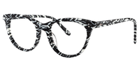 Ablett Oval Black/White Eyeglasses - 3