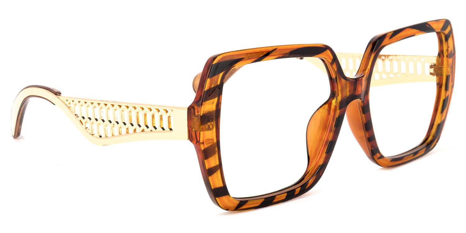 Square Tiger/Pattern Eyeglasses | Vooglam.com 5