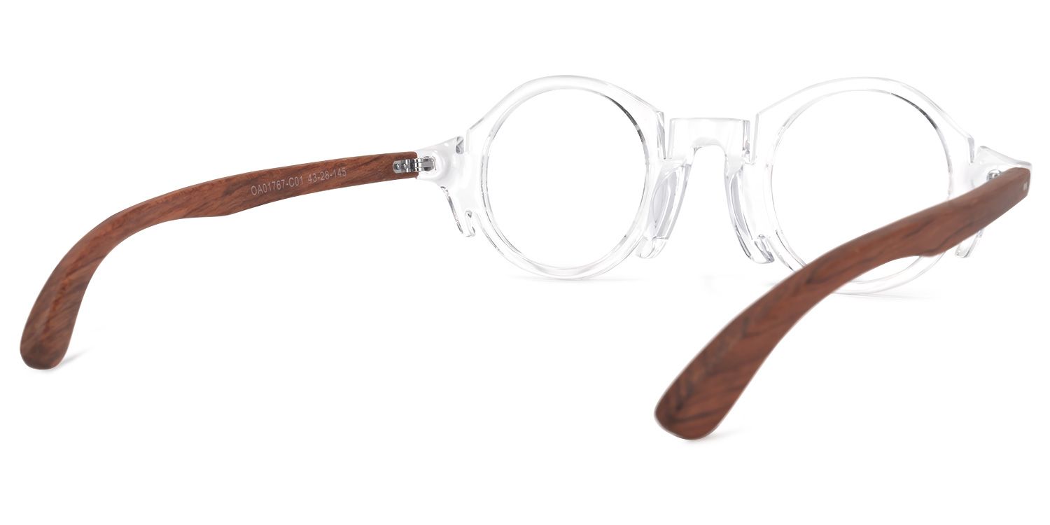Round Crystal Eyeglasses | Vooglam.com Side View