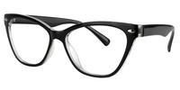 Rectangle Black Eyeglasses | Vooglam.com Side View