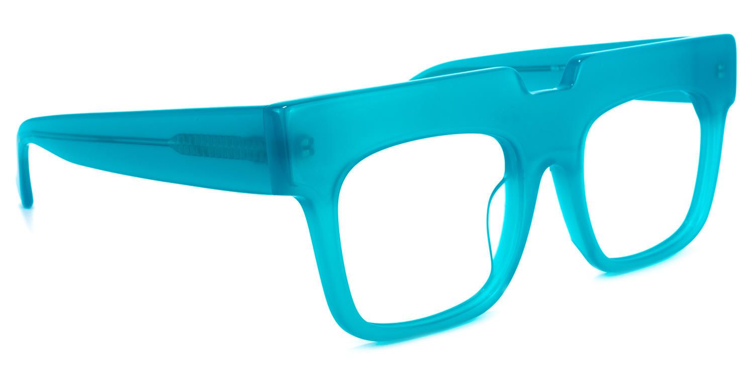 Rectangle Blue Eyeglasses | Vooglam.com 5