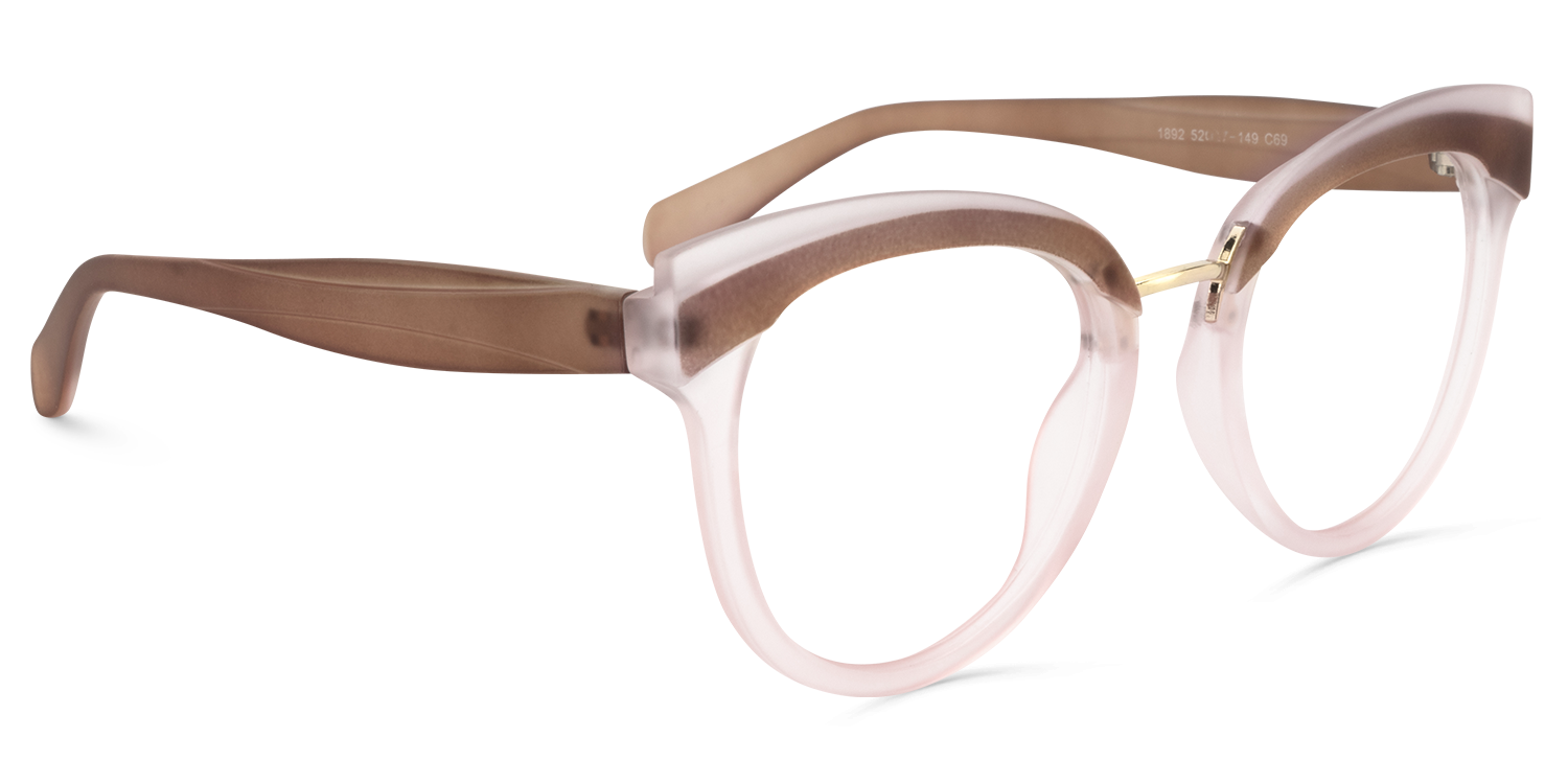 Browline Cameo/Brown Eyeglasses | Vooglam.com 5