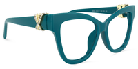 Cat Eye Peacock/Green Eyeglasses | Vooglam.com 