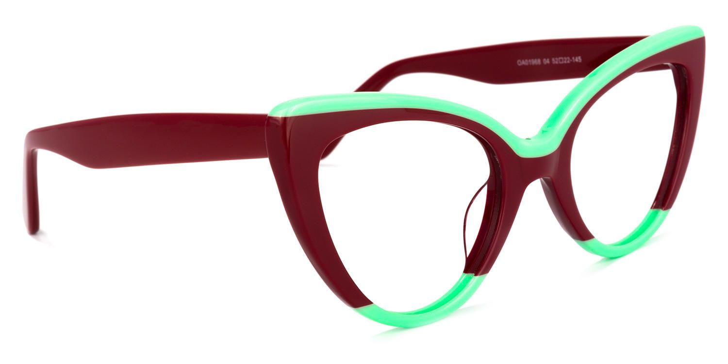 Cat Eye Wine/Red Eyeglasses | Vooglam.com 6
