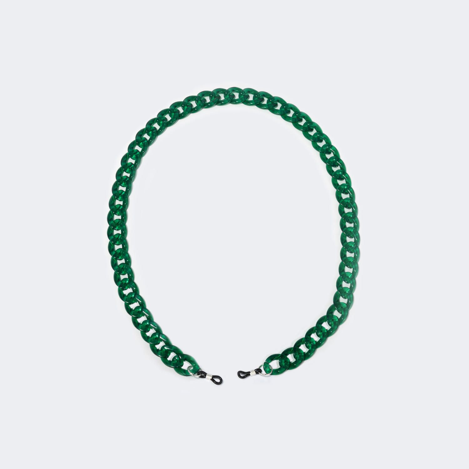 Twist Link Green Glasses Chains | Vooglam.com Front View