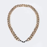Twist Link Gold Glasses Chains | Vooglam.com Front View