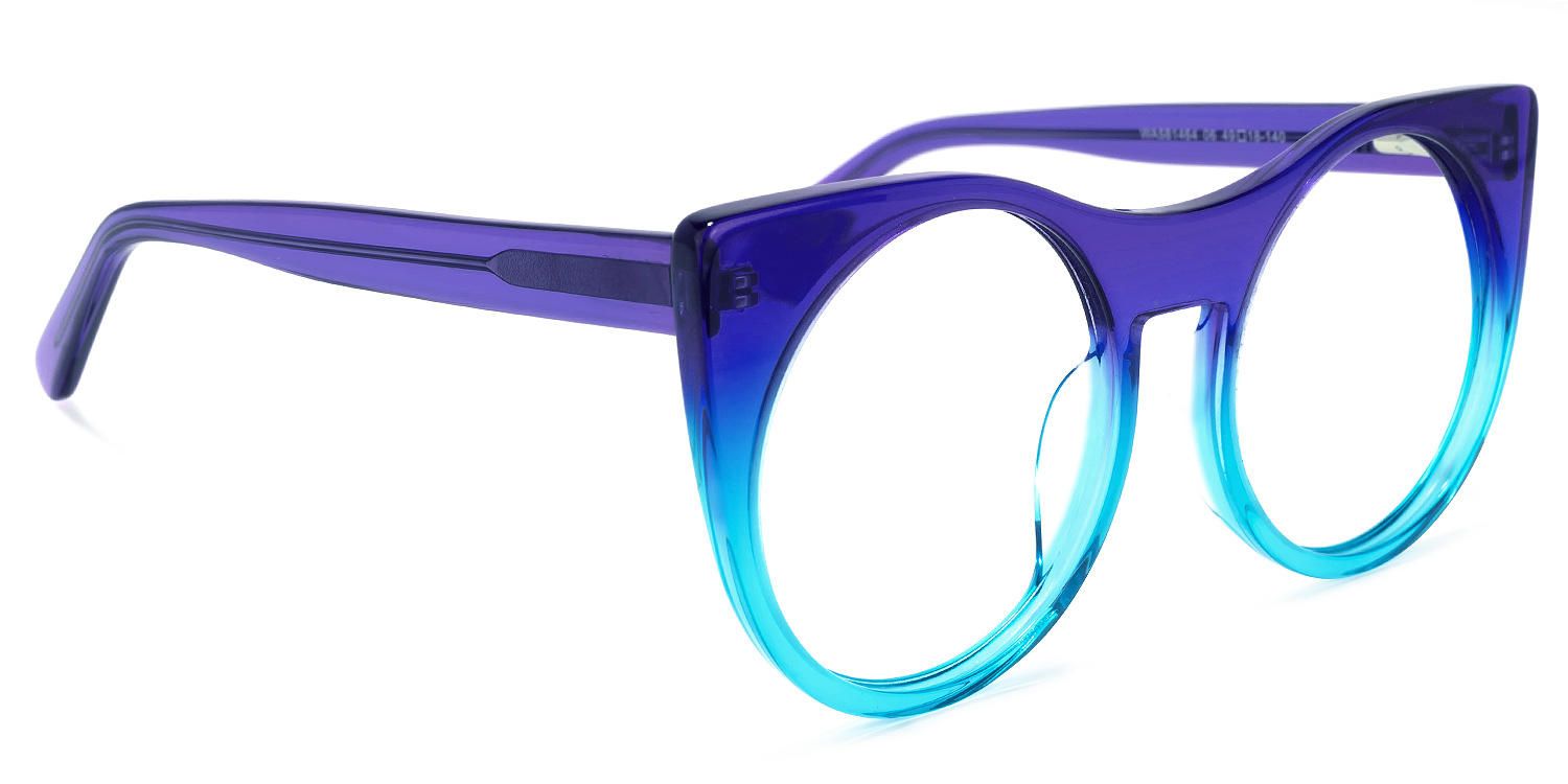 Round Blue Eyeglasses | Vooglam.com 5