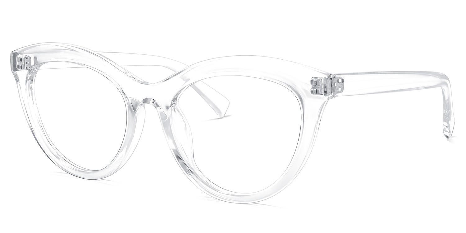 Cat Eye Crystal Eyeglasses | Vooglam.com Front View