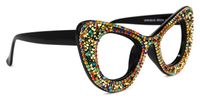 April - Cat Eye Multicolor Giltter Eyeglasses | Vooglam 