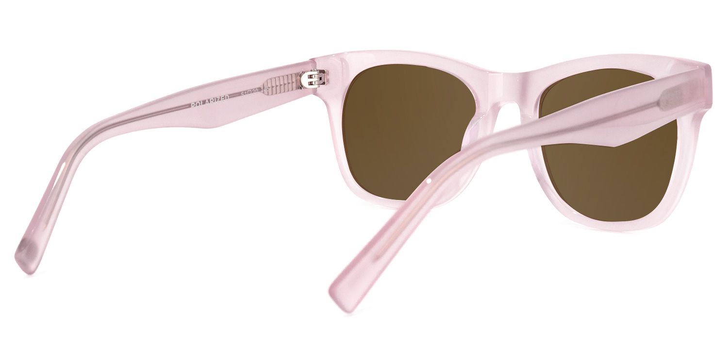 Square Pink Sunglasses | Vooglam.com Side View