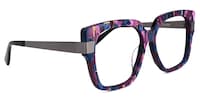 Odelia - Square Purple Eyeglasses - 5