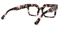 Canela - Rectangle Pink/Tortoise Eyeglasses - 3