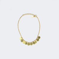 Tiny Gold Spangles Bracelet | Vooglam.com Side View