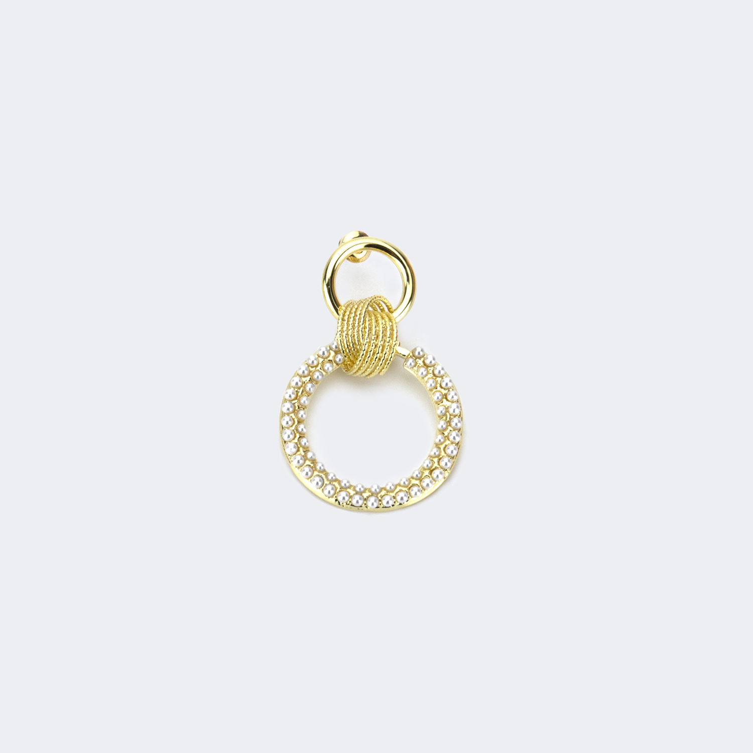 High Polished Pierced Earrings | Vooglam.com Side View