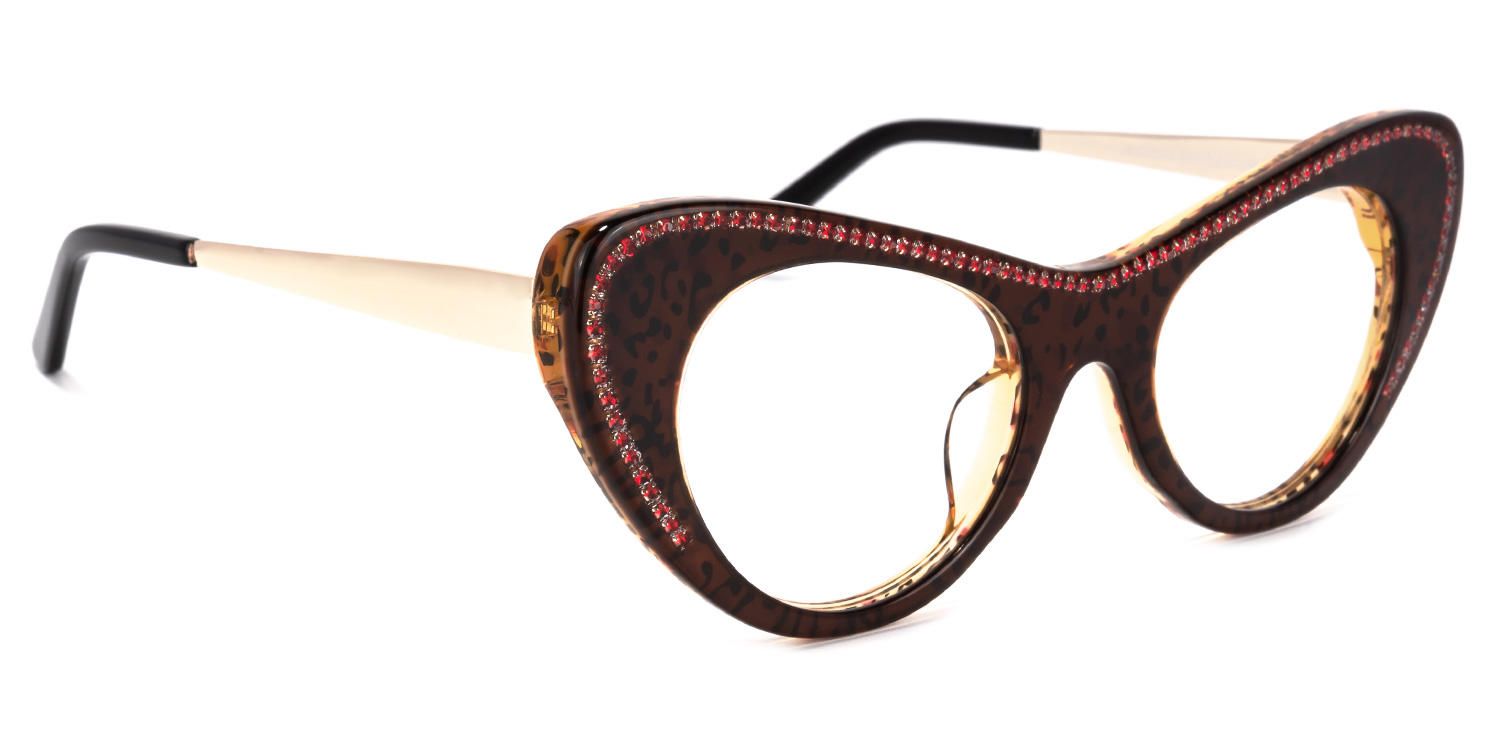 Cat Eye Leopard Eyeglasses | Vooglam 5