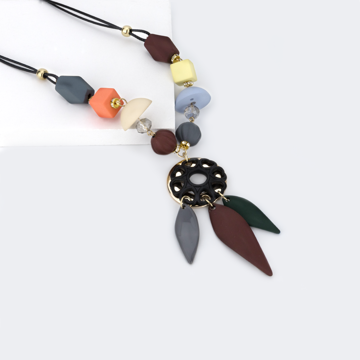 Vintage Dream Catcher Necklace by Vooglam.com - Angle View