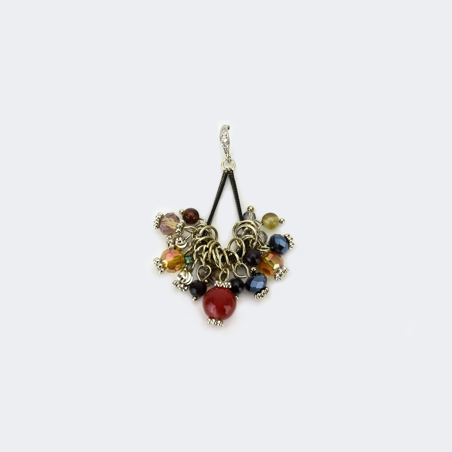 Handmade Colorful Pierced Earrings | Vooglam.com Side View