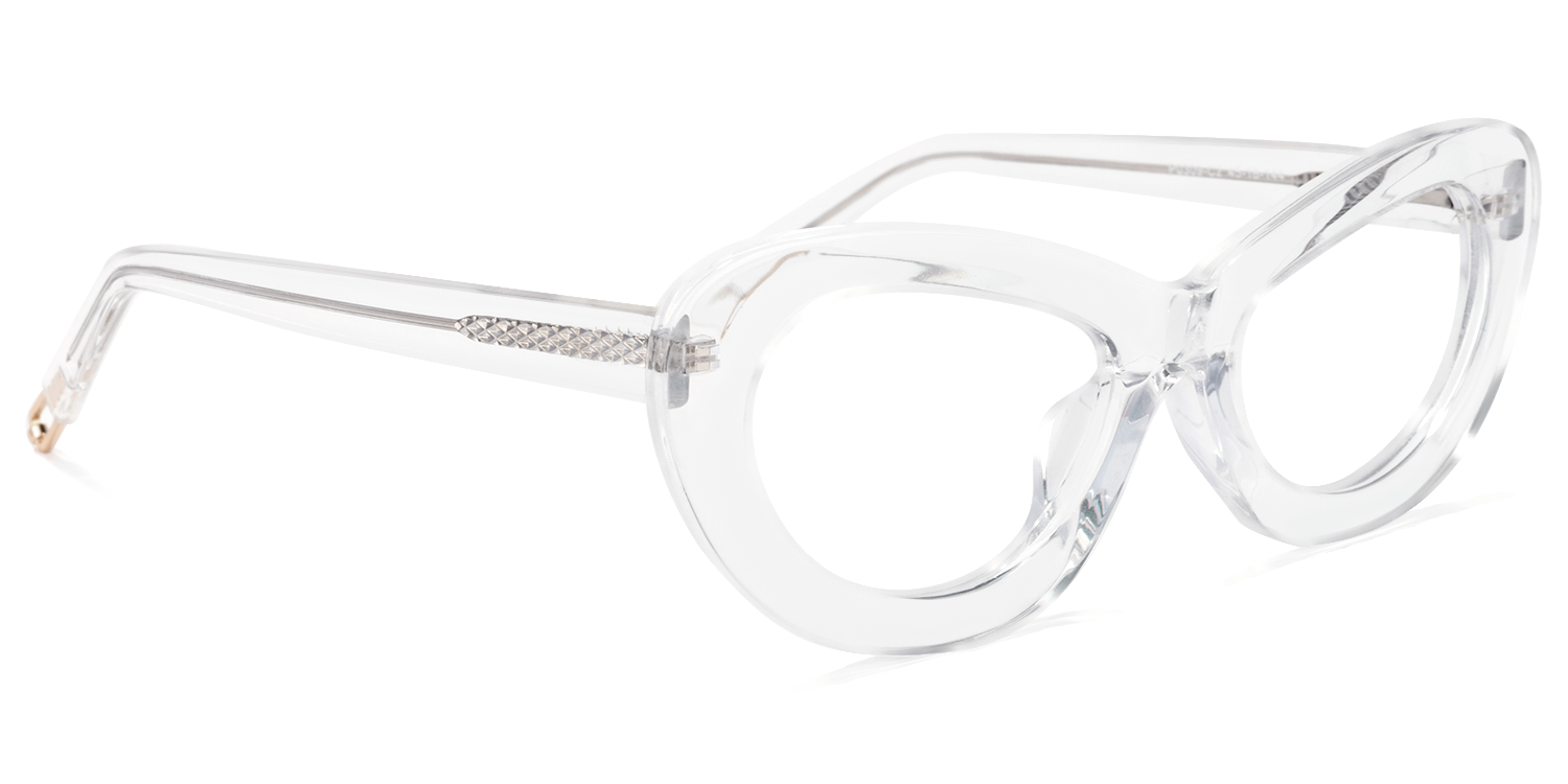 Oval Crystal Eyeglasses│Vooglam Optical Glasses 5