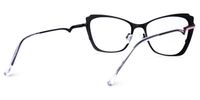 Cat Eye Black Eyeglasses | Vooglam.com Side View
