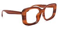 Nadia - Rectangle Light/Maroon Eyeglasses - 5
