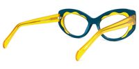Cat Eye Peacock/Blue Eyeglasses | Vooglam.com Side View